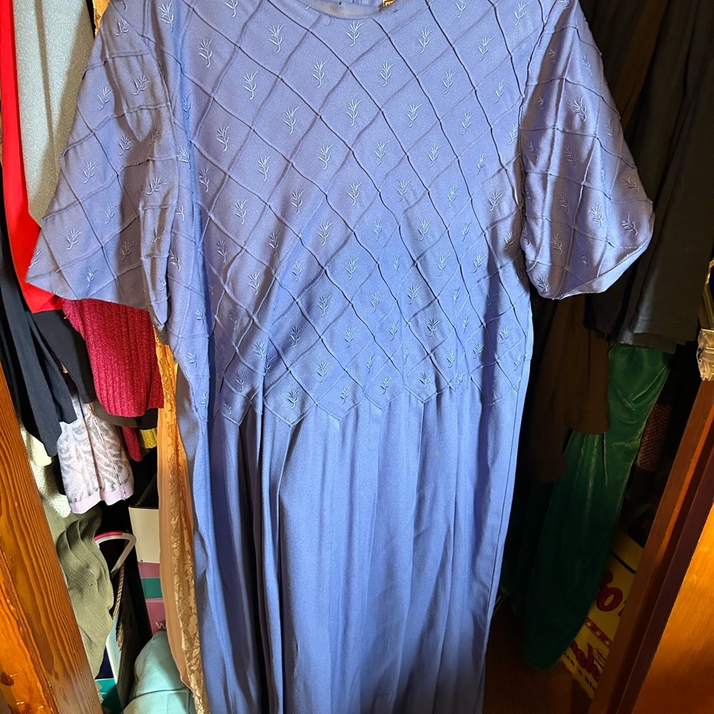 Chic Long Sleeve Blue Dress